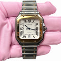 Cartier Santos de Cartier Large Silver Dial on Bracelet W2SA0009 Complete 2023