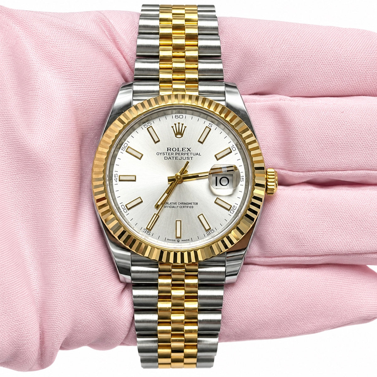 2025 Rolex Datejust 41, 126333-0002 , Two-Tone Yellow, Pre-Owned Excellent Watch and Card
