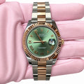 2026 Rolex Datejust 41 Two-Tone Rose Gold, Mint Green Dial, 126331 Unworn, Watch and Card