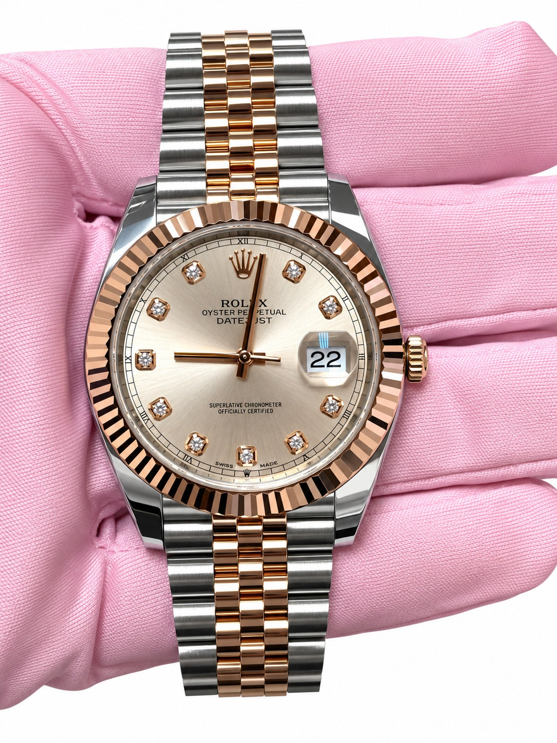Rolex Datejust 41 126331 Two Tone Everose Gold 2018 Watch & Card Excellent