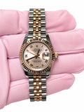 Rolex Datejust 26 179171 Two Tone Everose Gold 2008 Watch & Card Good Condition