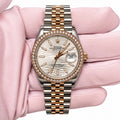 Rolex Datejust 36mm 126281RBR-0021 Silver Fluted Motif Dial Diamond Bezel Everose Gold Jubilee – Excellent Condition – Watch & Card 2022