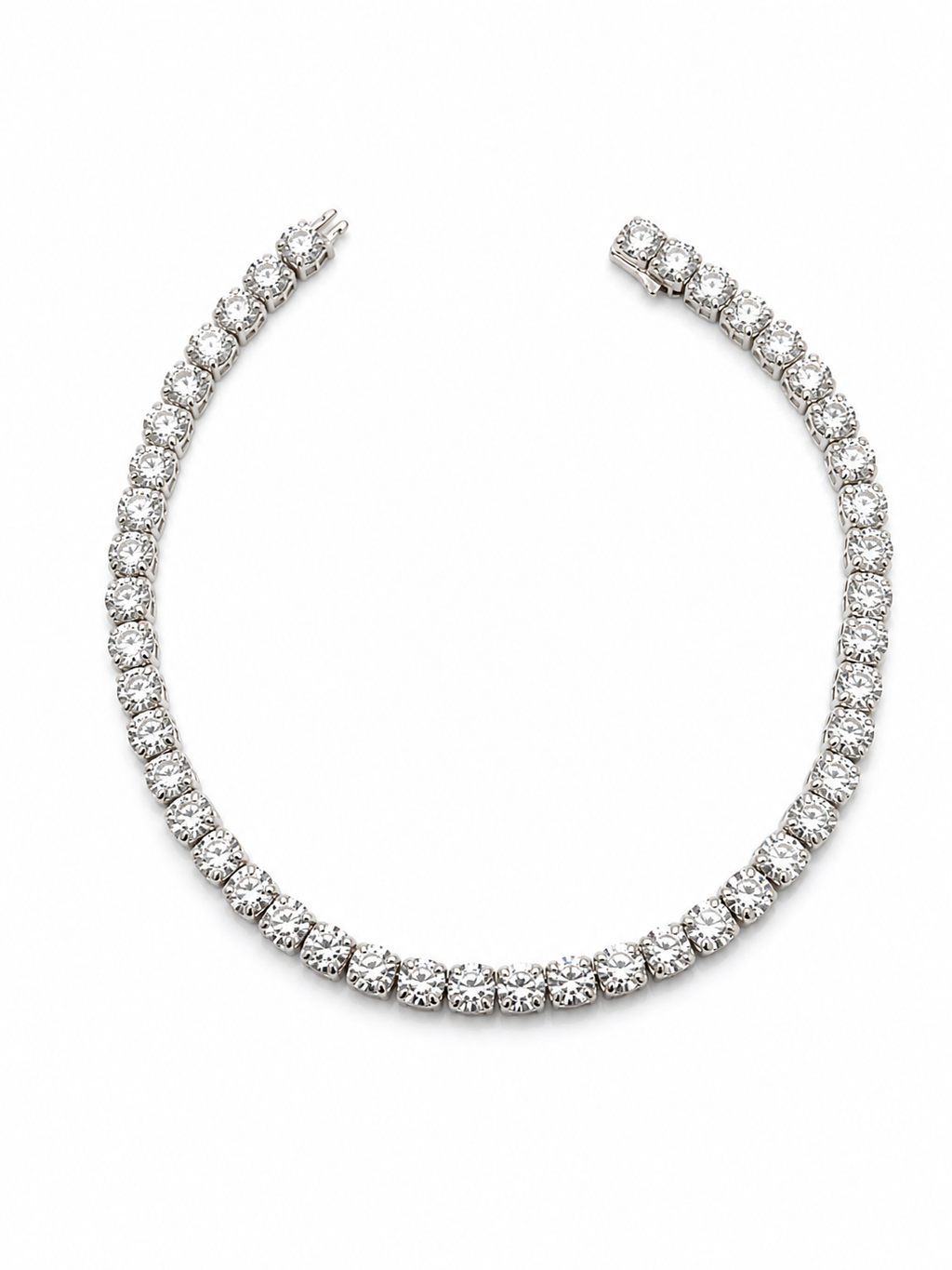 14K White Gold 12.50 CTW Lab-Grown Diamond Tennis Bracelet – 7.5"