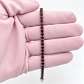 14K White Gold 9 CTW Lab-Grown Ruby Tennis Bracelet – 7"