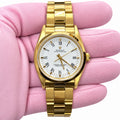 Rolex 67488 Pre-Owned Good Watch Only, 18k Yellow Gold White Dial