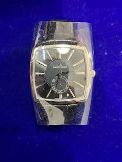 MAURICE LACROIX Miros Coussin black Dial on LEATHER
