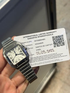 Cartier Santos White Dial on Bracelet WSSA0029 Complete 2022