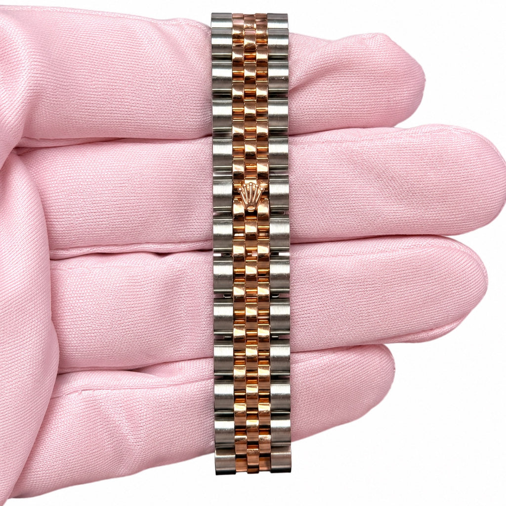 Rolex Datejust 26 179171 Two Tone Everose Gold 2008 Watch & Card Good Condition