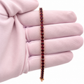 14K Rose Gold 9 CTW Lab-Grown Ruby Tennis Bracelet – 7"