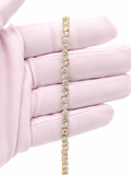 14K Yellow Gold 11 CTW Multi-Shape Lab-Grown Diamond Tennis Bracelet
