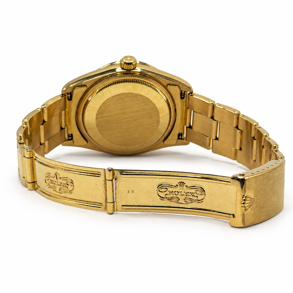 Rolex 67488 Pre-Owned Good Watch Only, 18k Yellow Gold White Dial