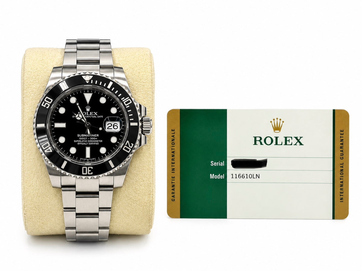 Rolex 116610ln-0001 2017 Pre-Owned Excellent Watch and Card