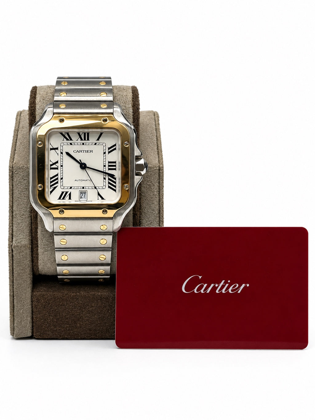 Cartier Santos de Cartier Large Silver Dial on Bracelet W2SA0009 Complete 2023