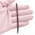 14K Rose Gold 9 CTW Lab-Grown Blue Sapphire Tennis Bracelet – 7"