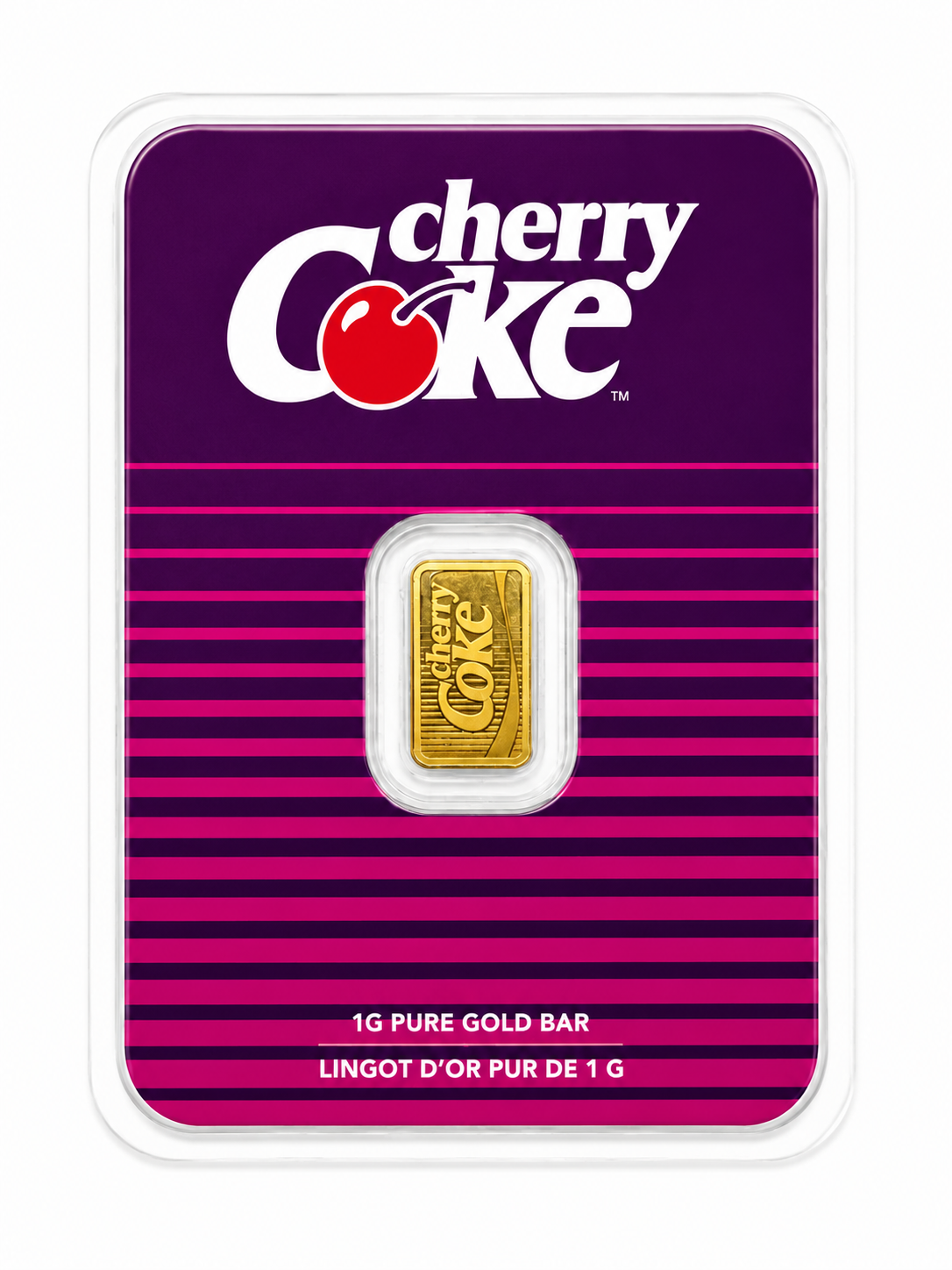 Cherry Coke® 40th Anniversary 1g .9999 Fine Gold Bar