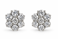14K White Gold 7 CTW Lab-Grown Diamond Floral Stud Earrings