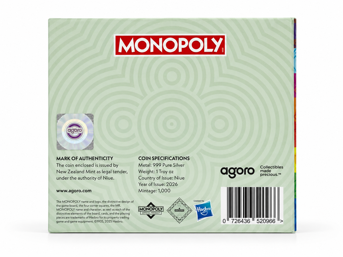 MONOPOLY 1 Troy oz Get Out Of Jail Free Card 999 Pure Silver