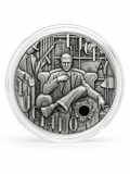 2024 Lucky Luciano 2 oz Silver Coin – Ultra High Relief Antique Finish w/ Gold Plated Bullets