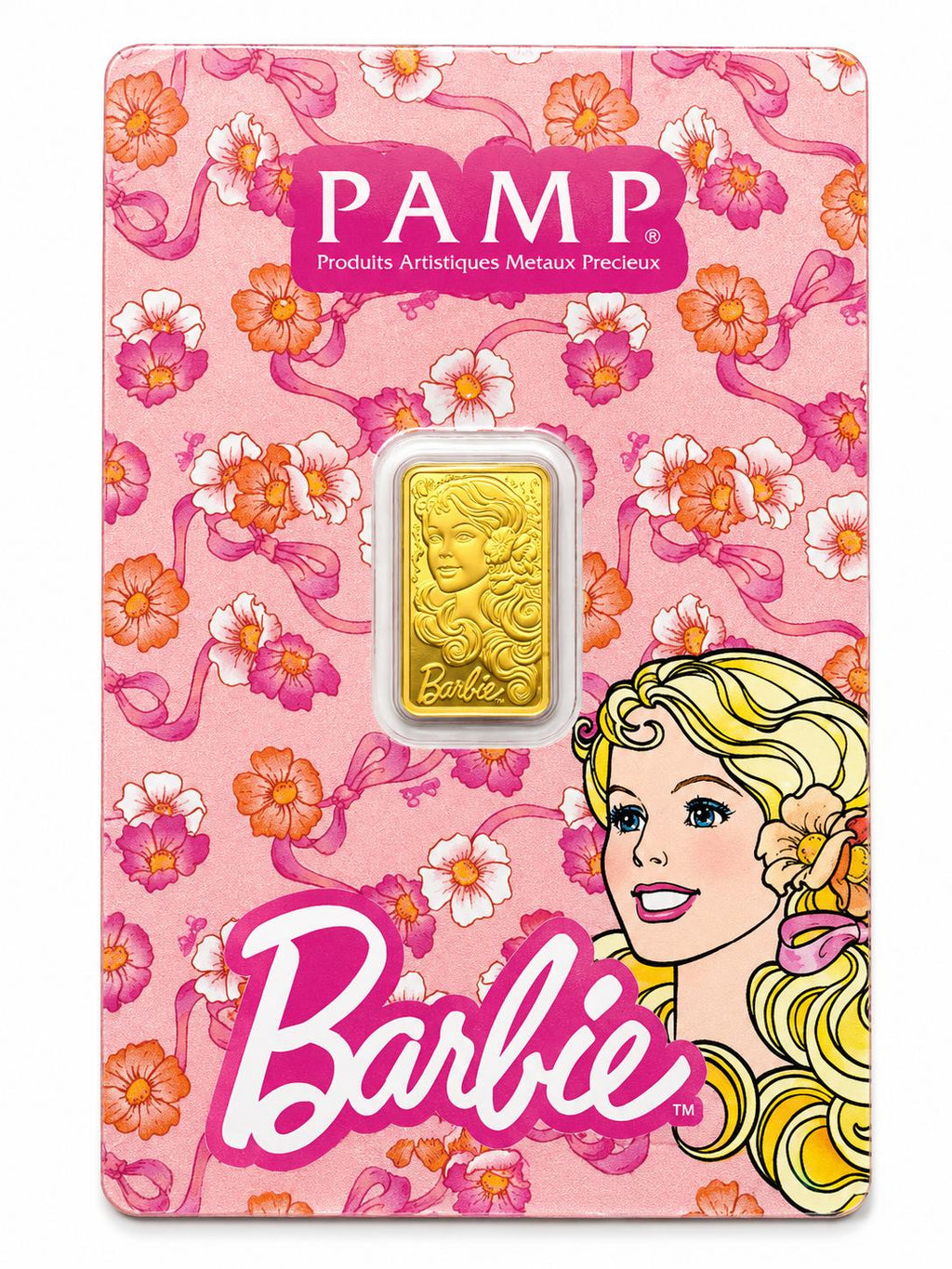 PAMP Suisse Barbie™ 1g 24KT Fine Gold Bar