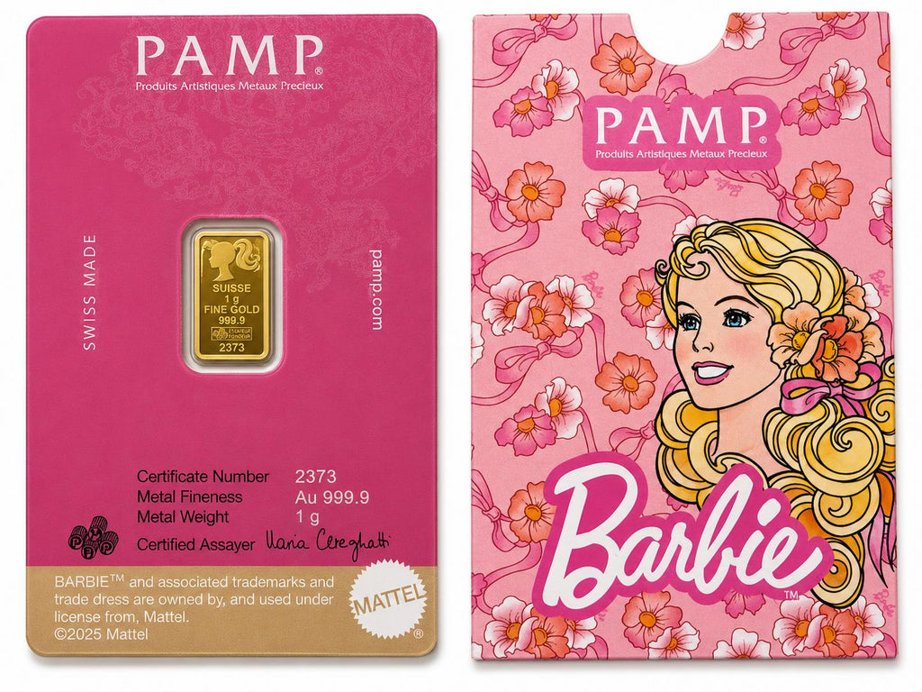 PAMP Suisse Barbie™ 1g 24KT Fine Gold Bar