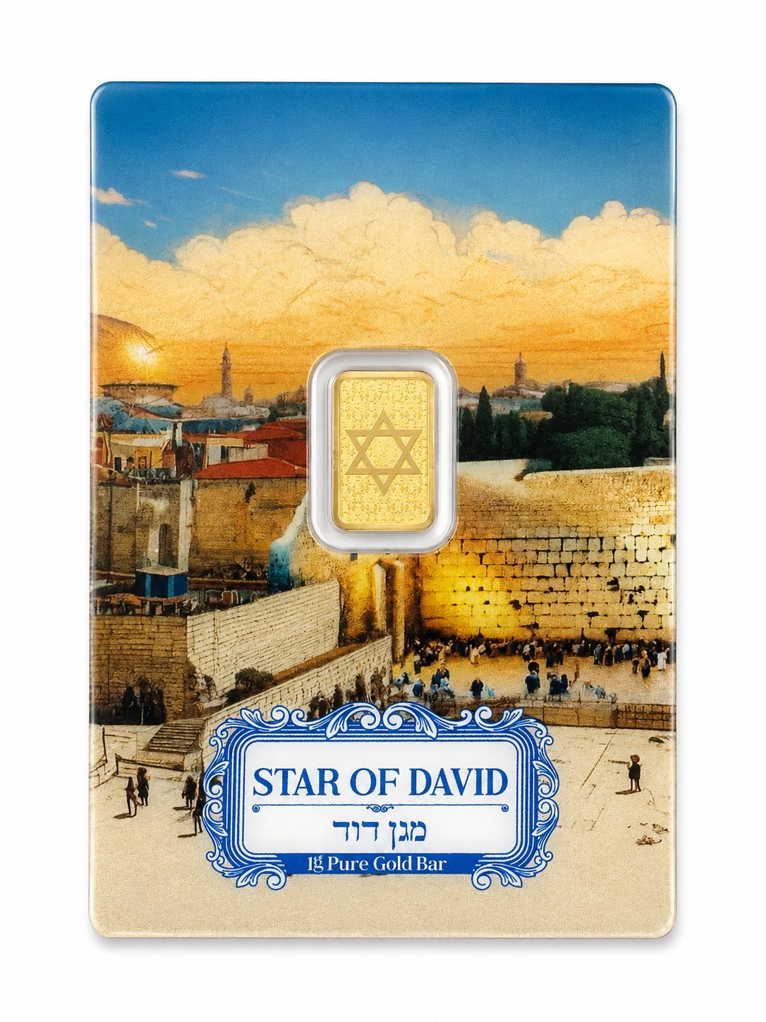 PAMP Star of David 1 Gram Gold Bar – Limited Edition .999 Pure Gold