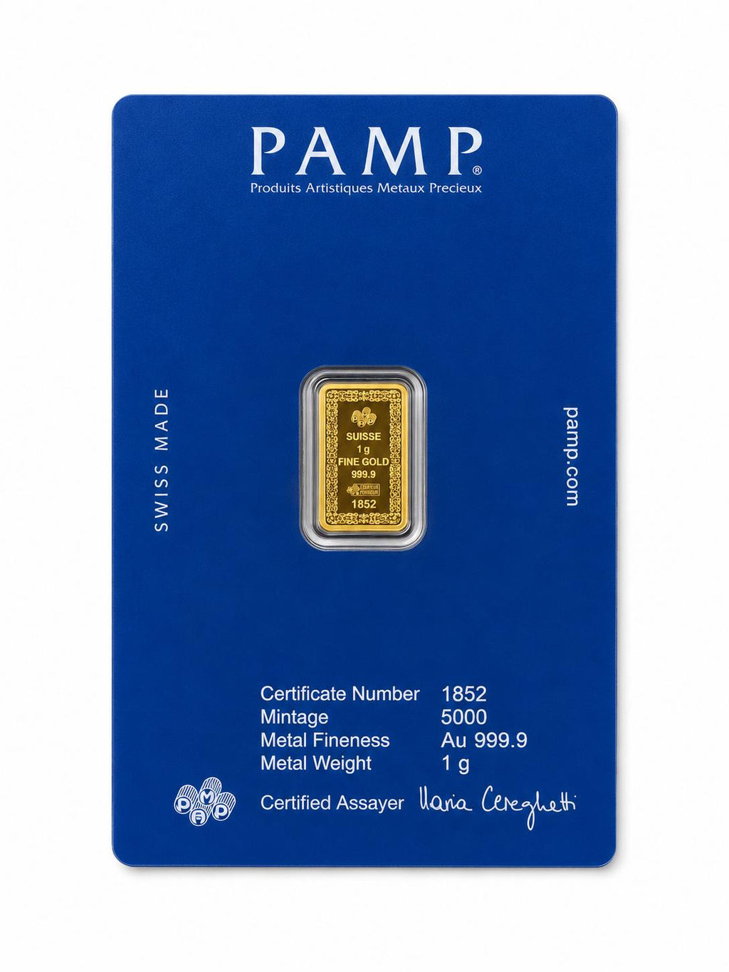 PAMP Star of David 1 Gram Gold Bar – Limited Edition .999 Pure Gold