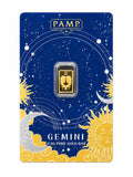 PAMP Gemini Zodiac 0.5g .9999 Fine Gold Bar