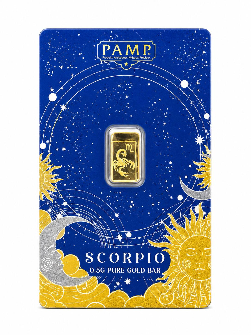 PAMP Scorpio Zodiac 0.5g .9999 Fine Gold Bar