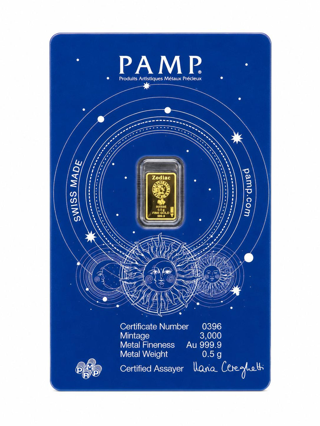 PAMP Scorpio Zodiac 0.5g .9999 Fine Gold Bar