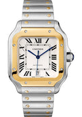 Cartier Santos de Cartier Large Silver Dial on Bracelet W2SA0009 Complete 2023