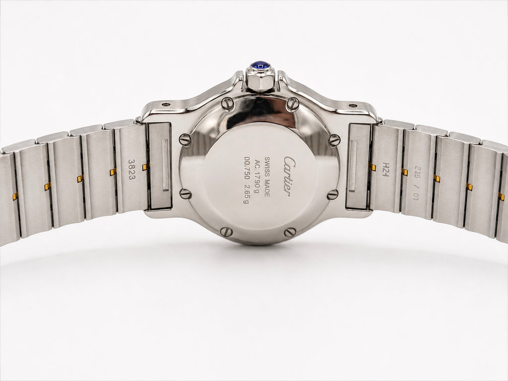 Cartier Santos Octagon White Dial on 2966
