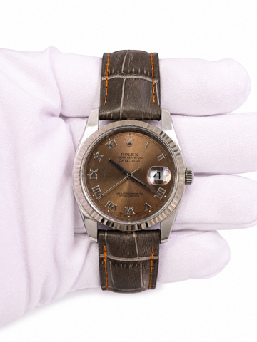 Rolex Datejust 36mm Salmon Dial on STRAP 116234