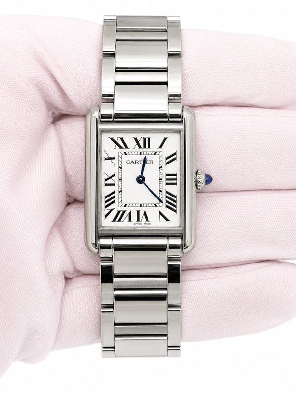 Cartier Tank Must Large Silver Dial on Bracelet WSTA0052