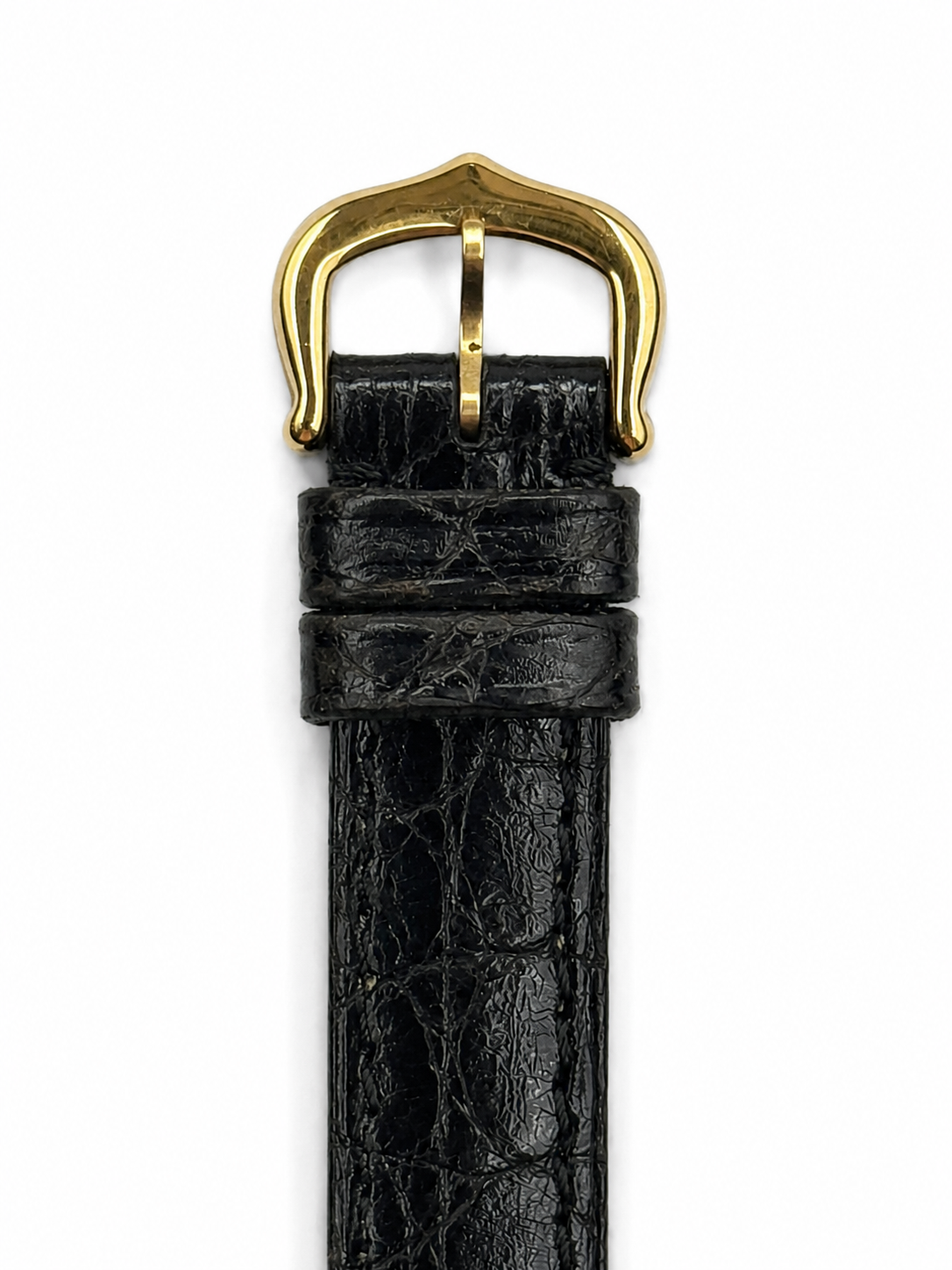 Cartier Vermeil Black Dial on BlackLeather Strap 590002