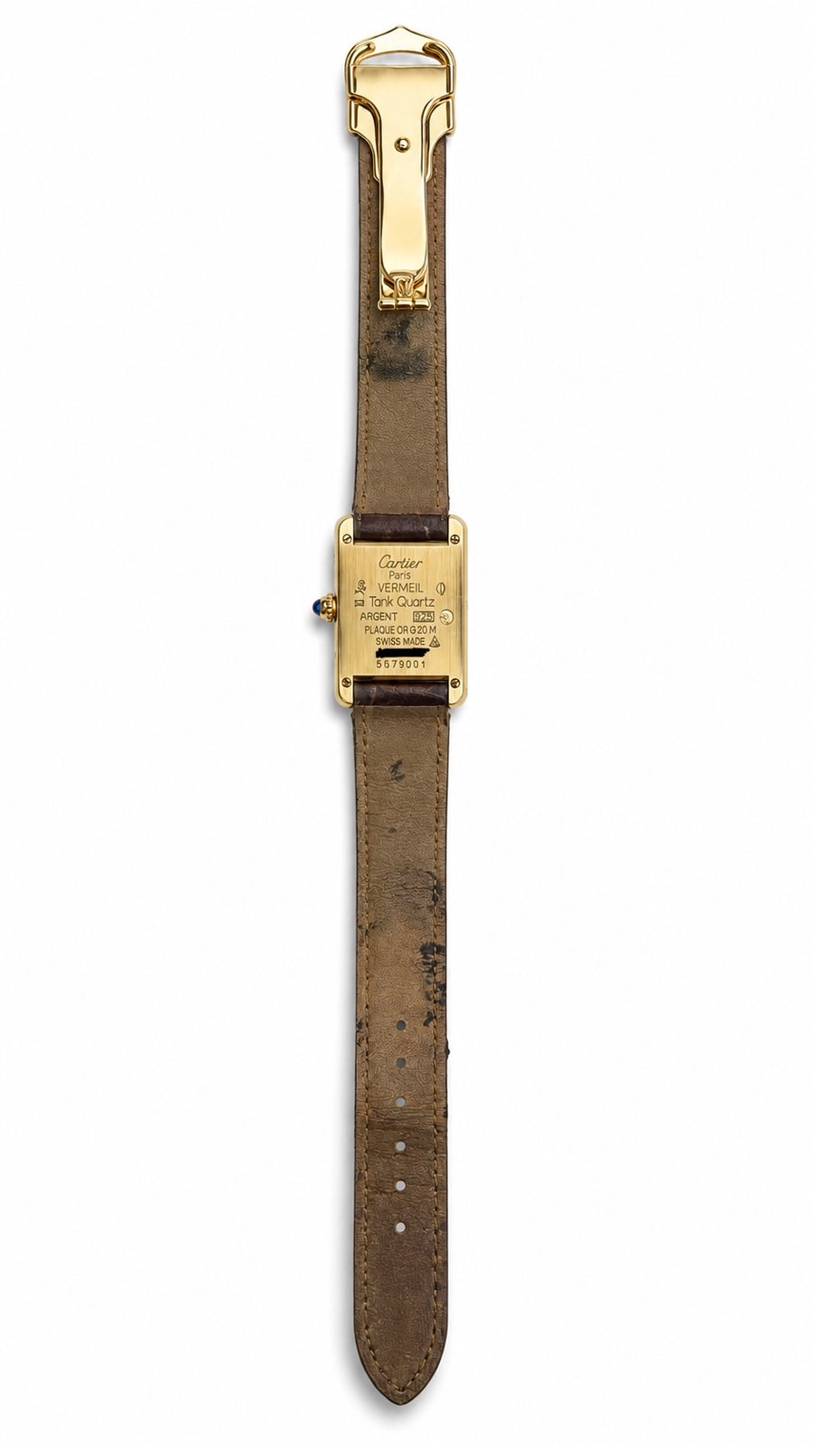 Cartier Must De Cartier Vermail Silver Dial on Brown Strap W1017354