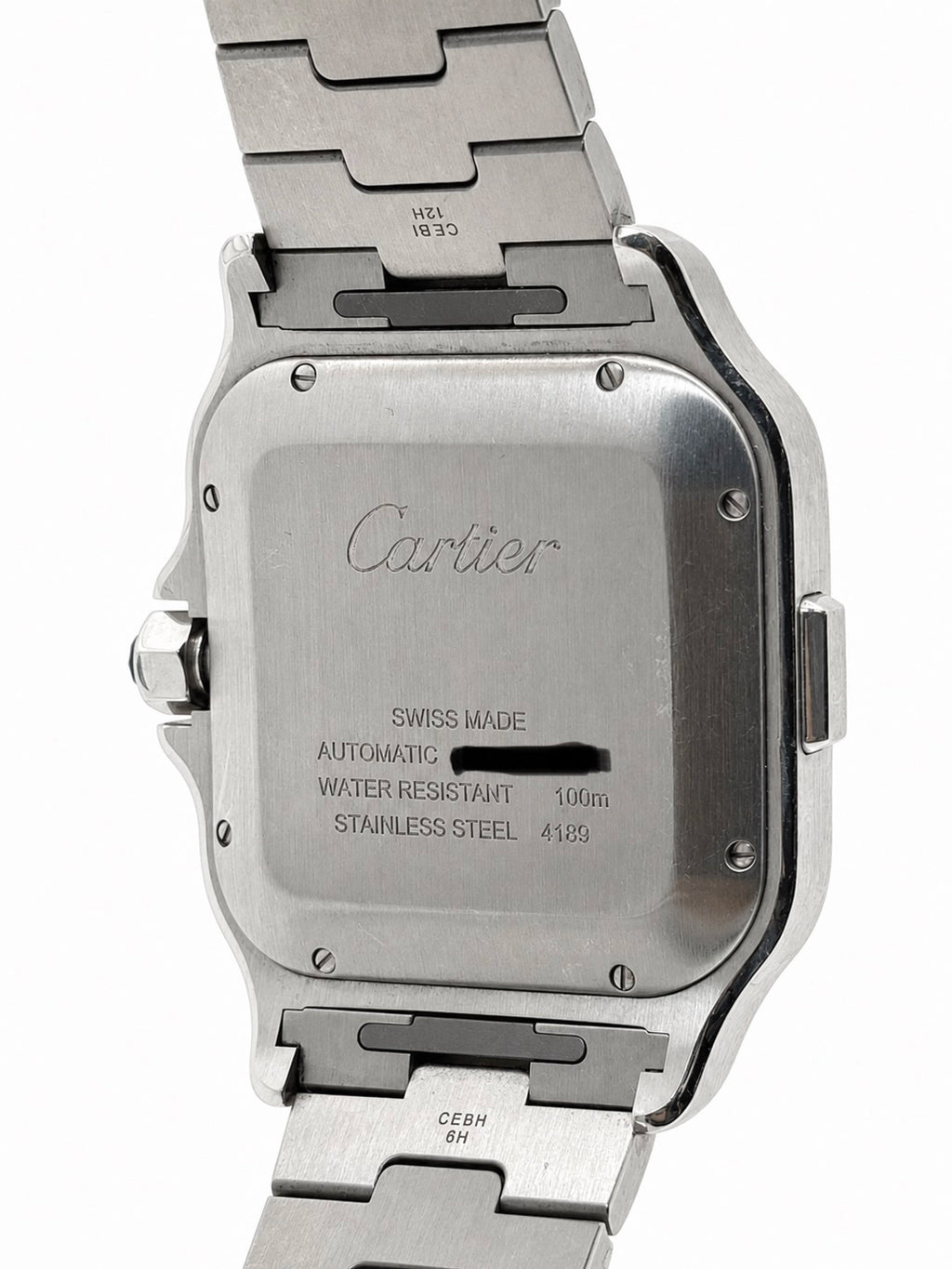 Cartier Santos de Cartier Chronograph Silver Dial on Bracelet W2SA0008 Card Open Date