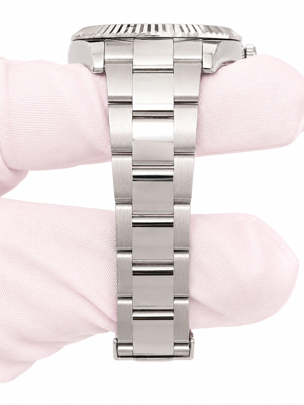 Rolex Datejust II Silver Diamond Dial on Oyster 116334
