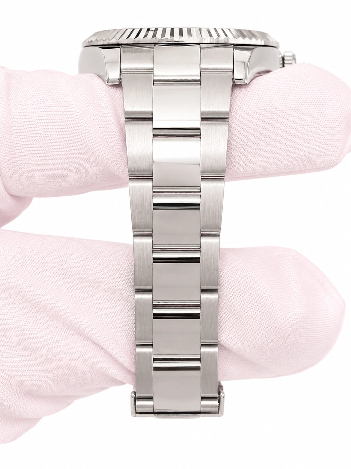 Rolex Datejust II Silver Diamond Dial on Oyster 116334