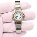 Cartier Santos White Dial on Two Tone 0907