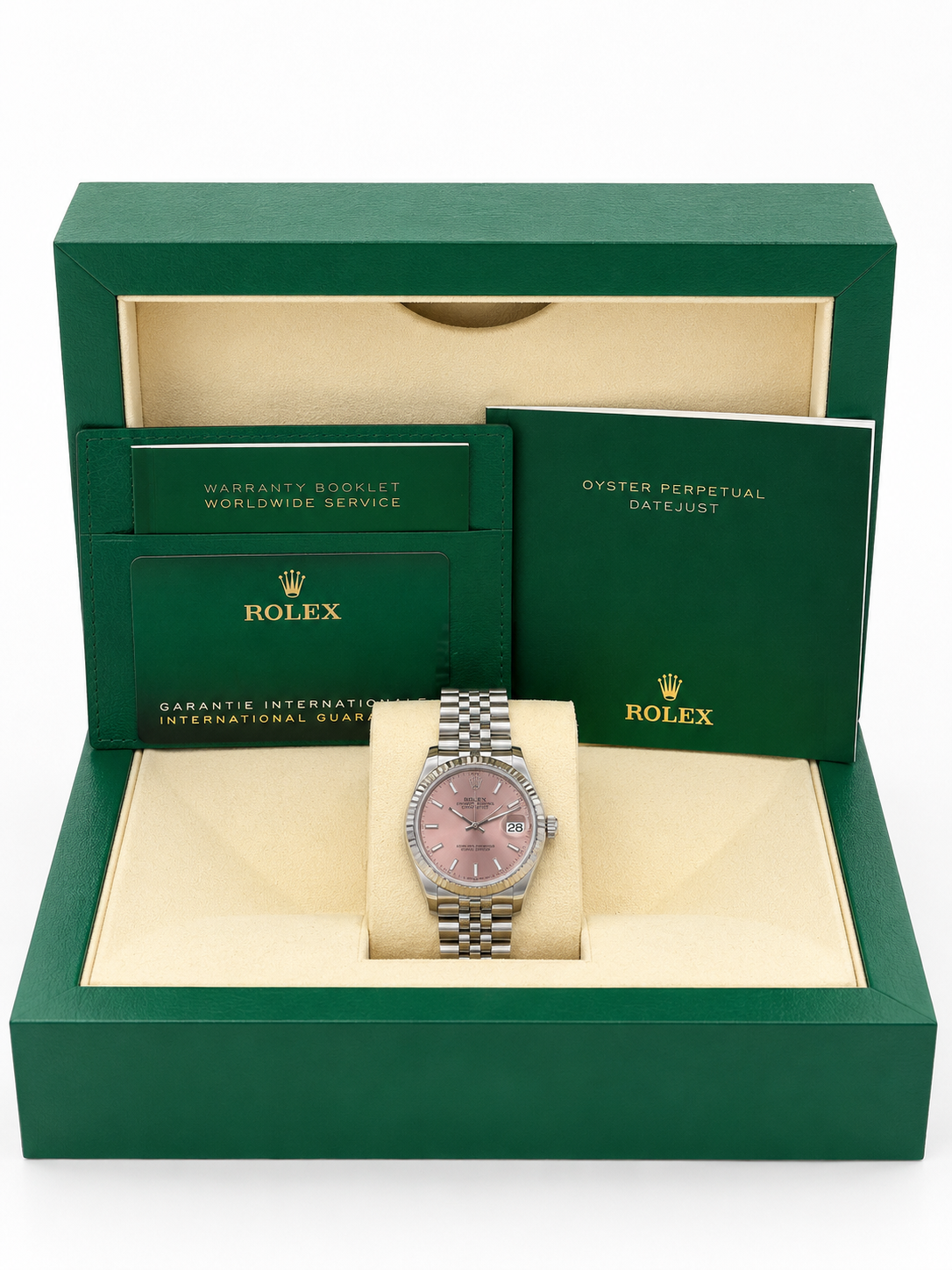 Rolex Datejust 31 Pink Index Dial on Jubilee 278274 Card 2021