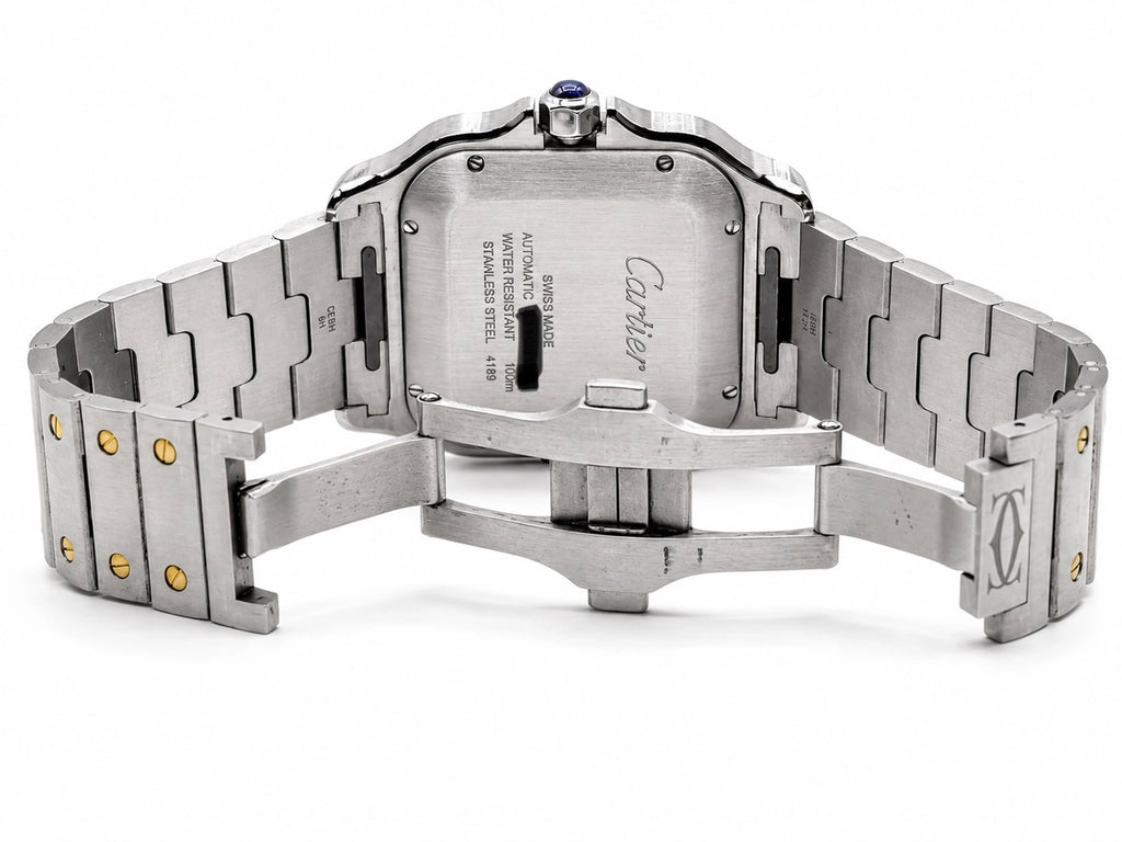 Cartier Santos de Cartier Chronograph Silver Dial on Bracelet W2SA0008 Card Open Date
