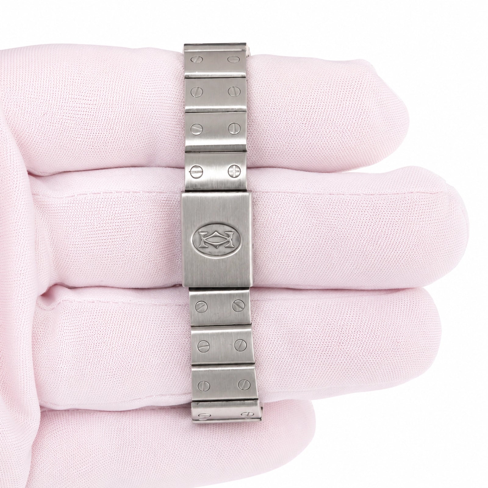 Cartier Santos Galibee White Roman Dial on Steel 1565