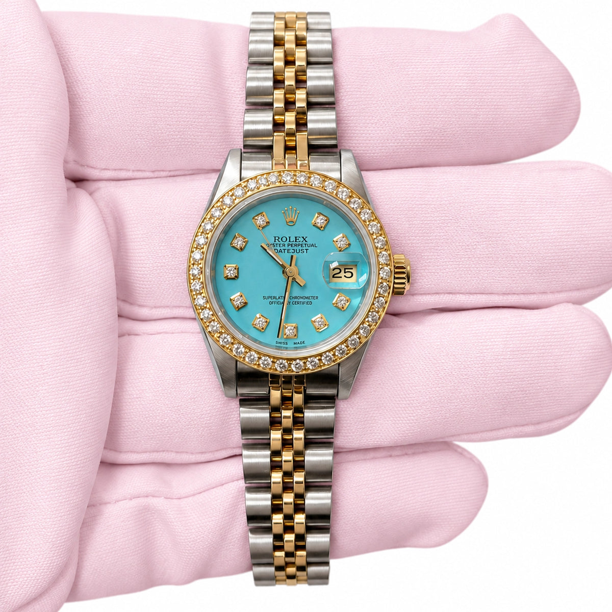 Rolex Datejust Lady Champagne Diamond Dial on Jubilee 69173