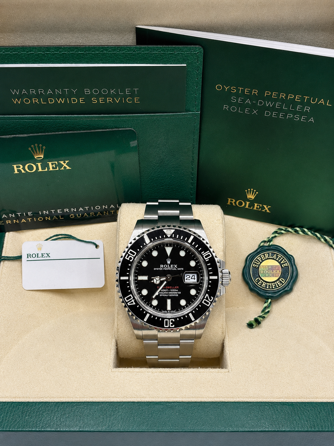Rolex Sea Dweller Black Dial on OYSTER 126600 Card 2020