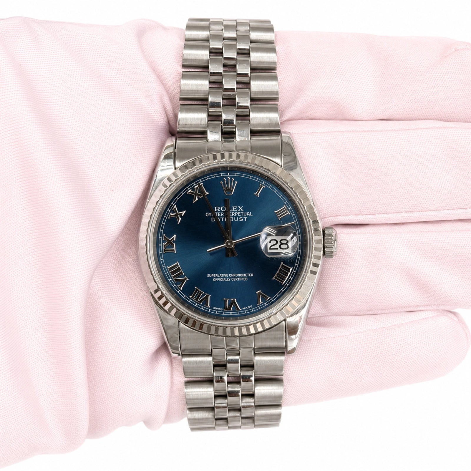 Rolex Datejust Blue Roman Dial on Jubilee 16234