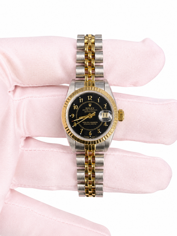 Rolex Datejust Black Dial on JUBILEE 69173