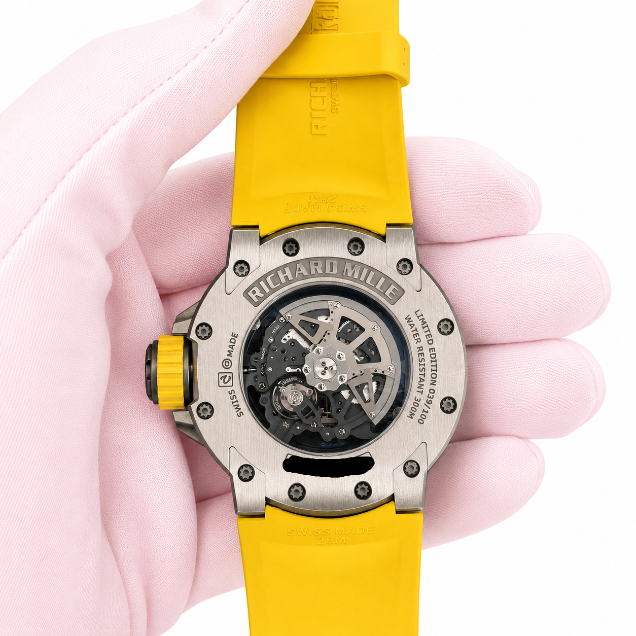 Richard Mille "St Barths" Openwork Dial on Strap RM028 Service Card