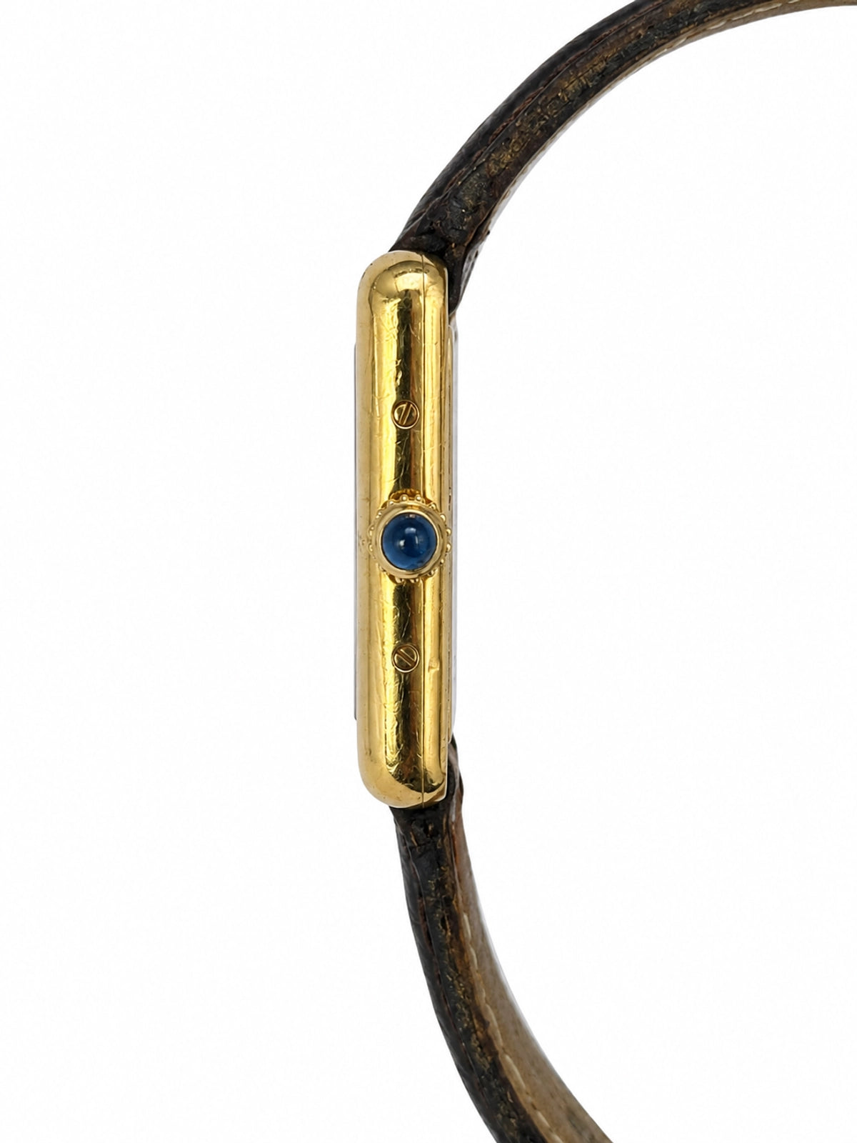 Cartier Must De Cartier Vermail Silver Dial on Brown Strap W1017354