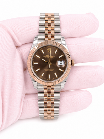 Rolex Datejust 41 Chocolate Index Dial on Jubilee 126331 2019