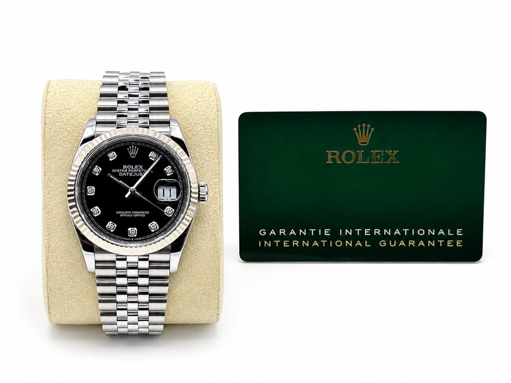 Rolex Datejust 36 Black Diamond Dial on Jubilee 126234 Papers 2025